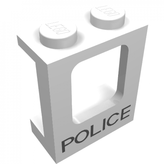 Window 1 x 2 x 2 Plane with 'POLICE' Pattern