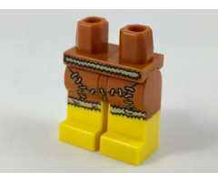 Hips and Yellow Legs with Dark Orange Animal Skin Skirt Pattern