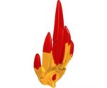 Hero Factory Weapon Accessory - Flame with Marbled Bright Light Orange Pattern