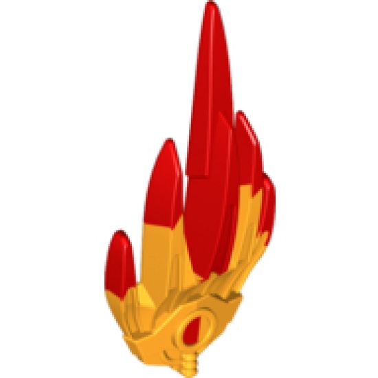 Hero Factory Weapon Accessory - Flame with Marbled Bright Light Orange Pattern