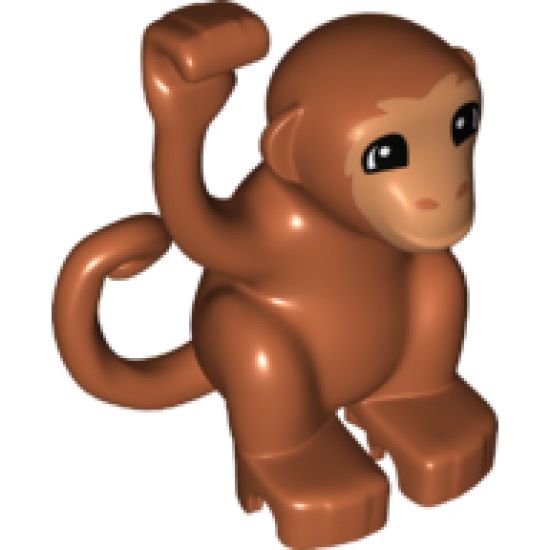 Duplo, Animal Monkey, Curled Tail Turned to Side