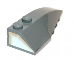 Wedge 6 x 2 Right with Engine Exhaust Pattern on end (Sticker) - Set 7673
