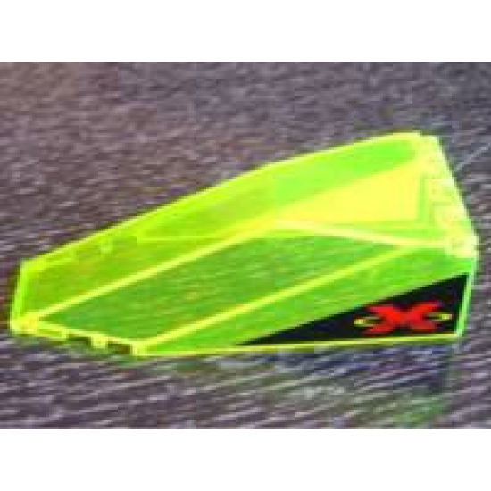 Windscreen 10 x 4 x 2 1/3 Canopy with Red Extreme Team Logo on Black Triangle Pattern on Both Sides (Stickers) - Set 6582