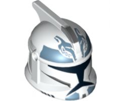 Minifigure, Headgear Helmet SW Clone Trooper with Holes, Clone Commander Wolffe Pattern