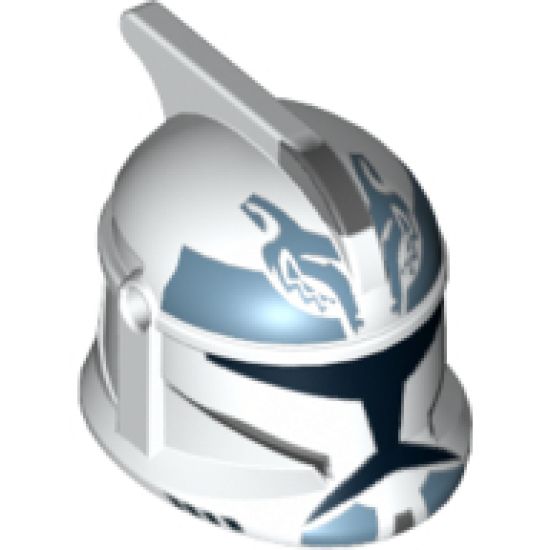Minifigure, Headgear Helmet SW Clone Trooper with Holes, Clone Commander Wolffe Pattern