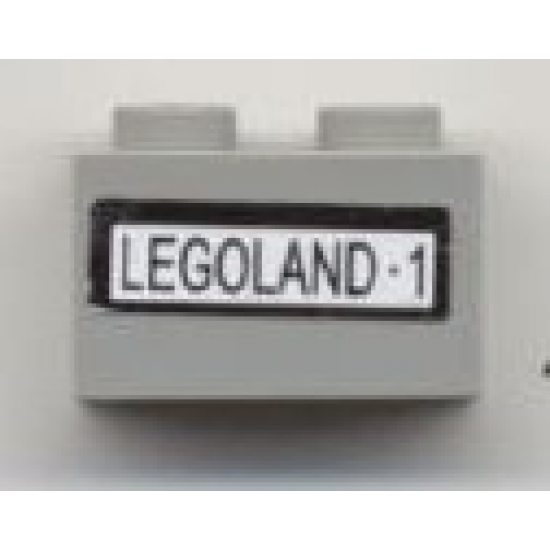 Brick 1 x 2 with 'Legoland-1' Pattern (Sticker) - Set 3442