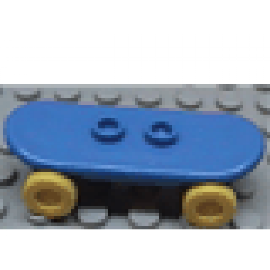Minifigure, Utensil Skateboard with Trolley Wheel Holders and Yellow Trolley Wheels (42511 / 2496)