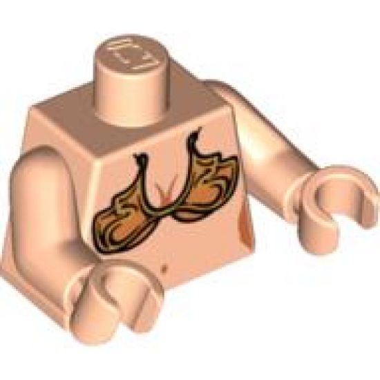 Torso SW Princess Leia Slave Pattern / Light Nougat Arms / Light Nougat Hands