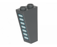 Slope, Inverted 75 2 x 1 x 3 with SW Darth Vader's Castle Wall Light Pattern (Sticker) - Set 75251