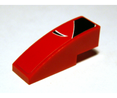 Slope, Curved 3 x 1 with Black Togokahn Pattern, Model Front Left (Sticker) - Set 8159