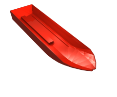 Boat Hull Unitary 51 x 12 x 6, Base