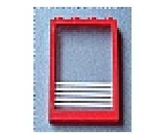 Window 1 x 4 x 5 with Fixed Glass and 5 White Stripes Pattern (Sticker) - Sets 6380 / 6392 / 6393