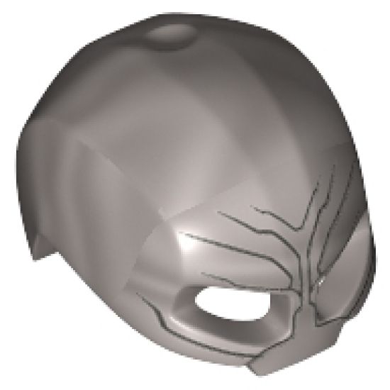 Minifigure, Headgear Helmet Mask with Lines on Face and Forehead Pattern