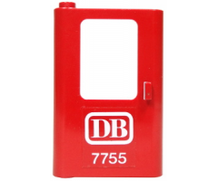 Door 1 x 4 x 5 Train Left with White 'DB 7755' Pattern (Sticker) - Set 7755