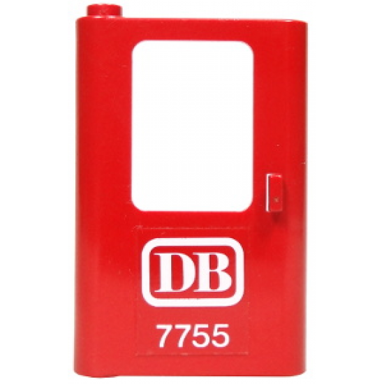 Door 1 x 4 x 5 Train Left with White 'DB 7755' Pattern (Sticker) - Set 7755