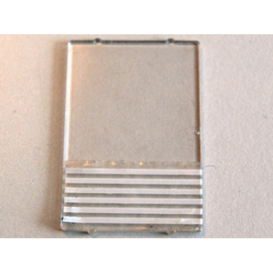 Glass for Window 1 x 4 x 5 with 6 White Stripes Pattern (Sticker) - Set 6542