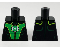 Torso Bright Green Panels, Green Lantern Logo Pattern