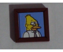 Tile 2 x 2 with Abe Simpson / Grampa Simpson / Grandpa Simpson Portrait Pattern (Sticker) - Set 71006