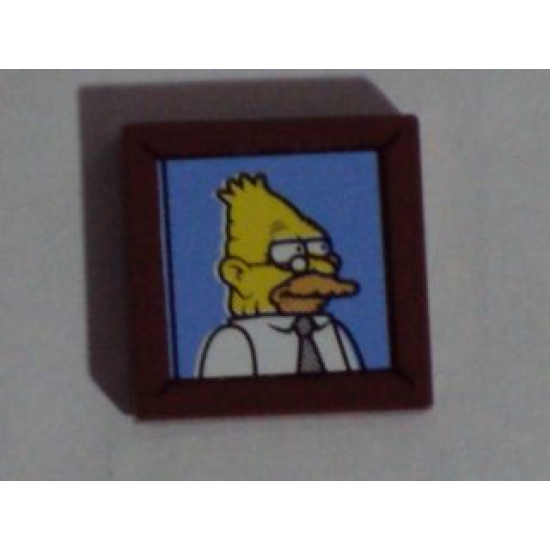 Tile 2 x 2 with Abe Simpson / Grampa Simpson / Grandpa Simpson Portrait Pattern (Sticker) - Set 71006