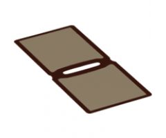Minifigure, Body Wear Poncho Cloth Straight with Dark Brown Rim Pattern (SW Luke Skywalker)