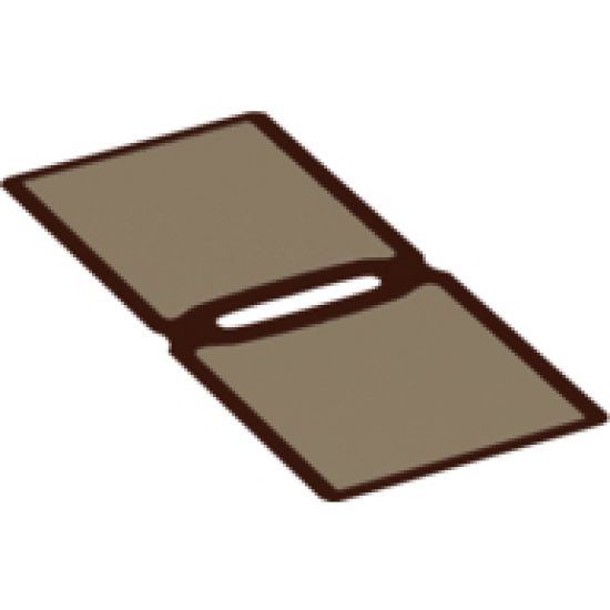 Minifigure, Body Wear Poncho Cloth Straight with Dark Brown Rim Pattern (SW Luke Skywalker)