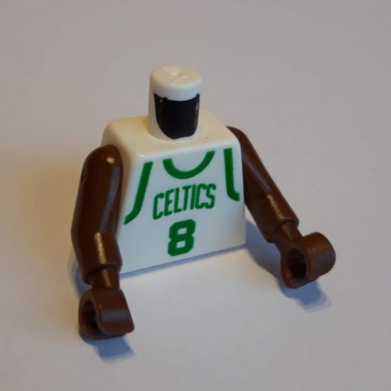 Torso NBA Boston Celtics #8 (White Jersey) Pattern / Brown NBA Arms