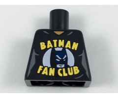 Torso Female with Yellow 'Batman Fan Club' Pattern