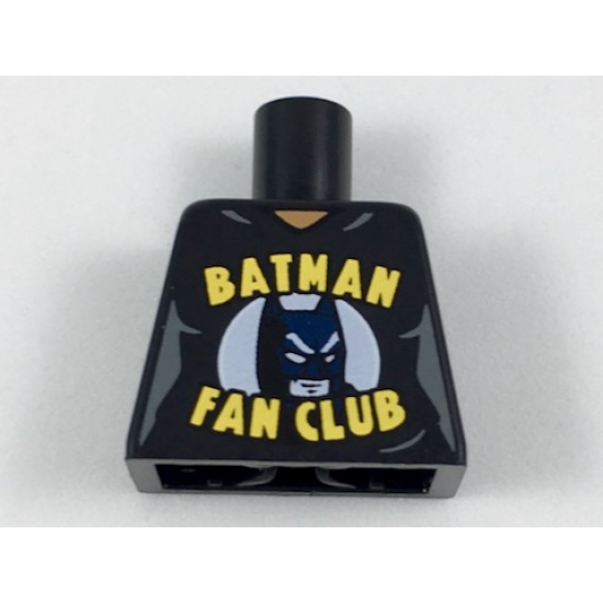 Torso Female with Yellow 'Batman Fan Club' Pattern