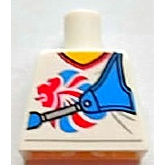 Torso V-Neck Shirt with Team GB Logo and Blue Bow Holder Pattern