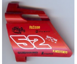 Technic, Panel Fairing #23 Large Short, Small Hole, Side B with Number 52 and Sponsor Logos Pattern (Sticker) - Set 8167