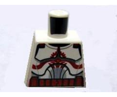 Torso SW Armor Clone Trooper with Dark Red Markings and Belt Pattern