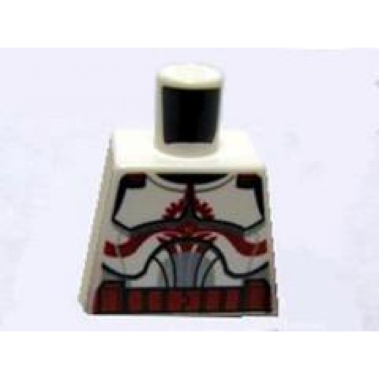 Torso SW Armor Clone Trooper with Dark Red Markings and Belt Pattern