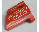 Technic, Panel Fairing #22 Large Short, Small Hole, Side A with Number 52 and Sponsor Logos Pattern (Sticker) - Set 8167