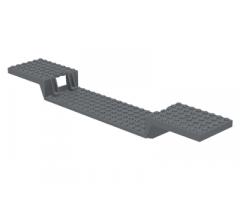 Train Base 6 x 34 Split-Level with Bottom Tubes