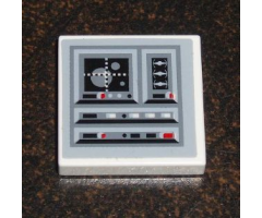 Tile 2 x 2 with SW Star Destroyer Control Panel Pattern Starboard Side (Sticker) - Set 6211
