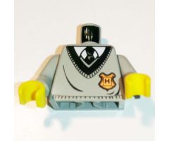 Torso Harry Potter Uniform Hogwarts Shield Pattern / Light Gray Arms / Yellow Hands