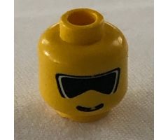 Minifigure, Head Glasses with Dark Ski Goggles Pattern - Blocked Open Stud