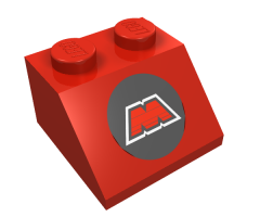 Slope 45 2 x 2 with M:Tron Logo Pattern