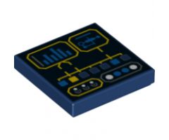Tile 2 x 2 with Digital Display with Level Gauge and Round and Square Buttons / Lights Pattern