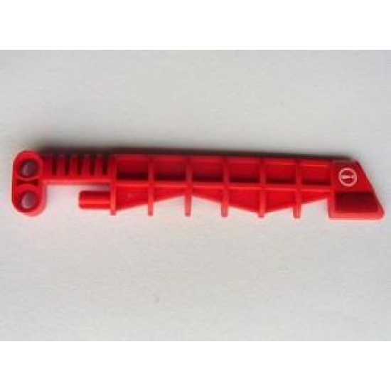 Bionicle Weapon Aero Slicer with White Exclamation Mark and Black Faded Pattern Left Side (Sticker) - Set 7701