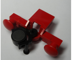 Train Buffer Beam with Black Train Coupling with Pin and Black Magnet Cylindrical (4022 / 4023 / 73092)