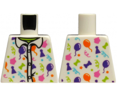 Torso Shirt with Dark Pink, Dark Purple, Lime, Medium Azure and Orange Party Accessories Pattern