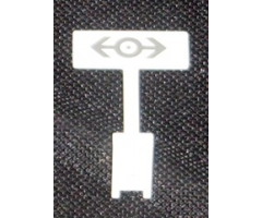 Road Sign Rectangle, Round Pole with Train Logo Dark Gray Pattern (Sticker) - Set 2150