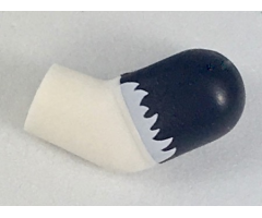 Arm, Left with Black Short Sleeve with White Fur Fringe Pattern
