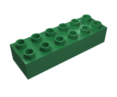 Duplo, Brick 2 x 6 with Yellow Numbers 2 and 3 Pattern