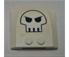 Wedge 4 x 4 x 2/3 Triple Curved with Skull Pattern (Sticker) - Set 10192