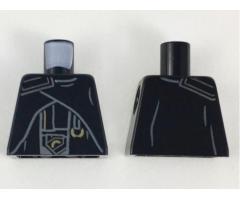 Torso Hylobon Armor with Dark Bluish Gray and Gold Details Pattern