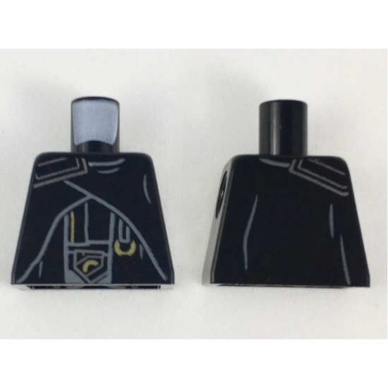 Torso Hylobon Armor with Dark Bluish Gray and Gold Details Pattern