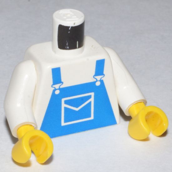 Torso Overalls Blue Pattern (Dungarees) / White Arms / Yellow Hands