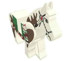 Horse with Green Blanket, Left Side Red Hand Pattern